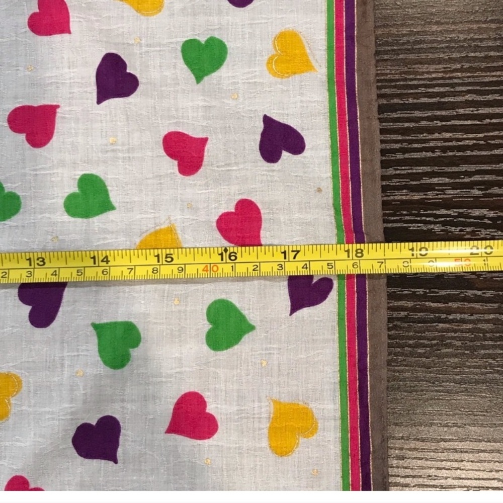 Givenchy Colorful Heart Pattern Handkerchief / Ne… - image 6